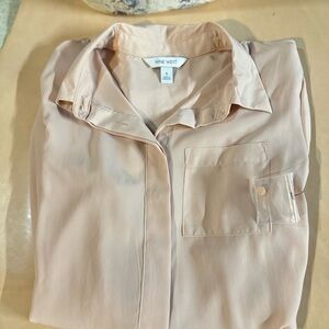 Blush Button-Up Blouse